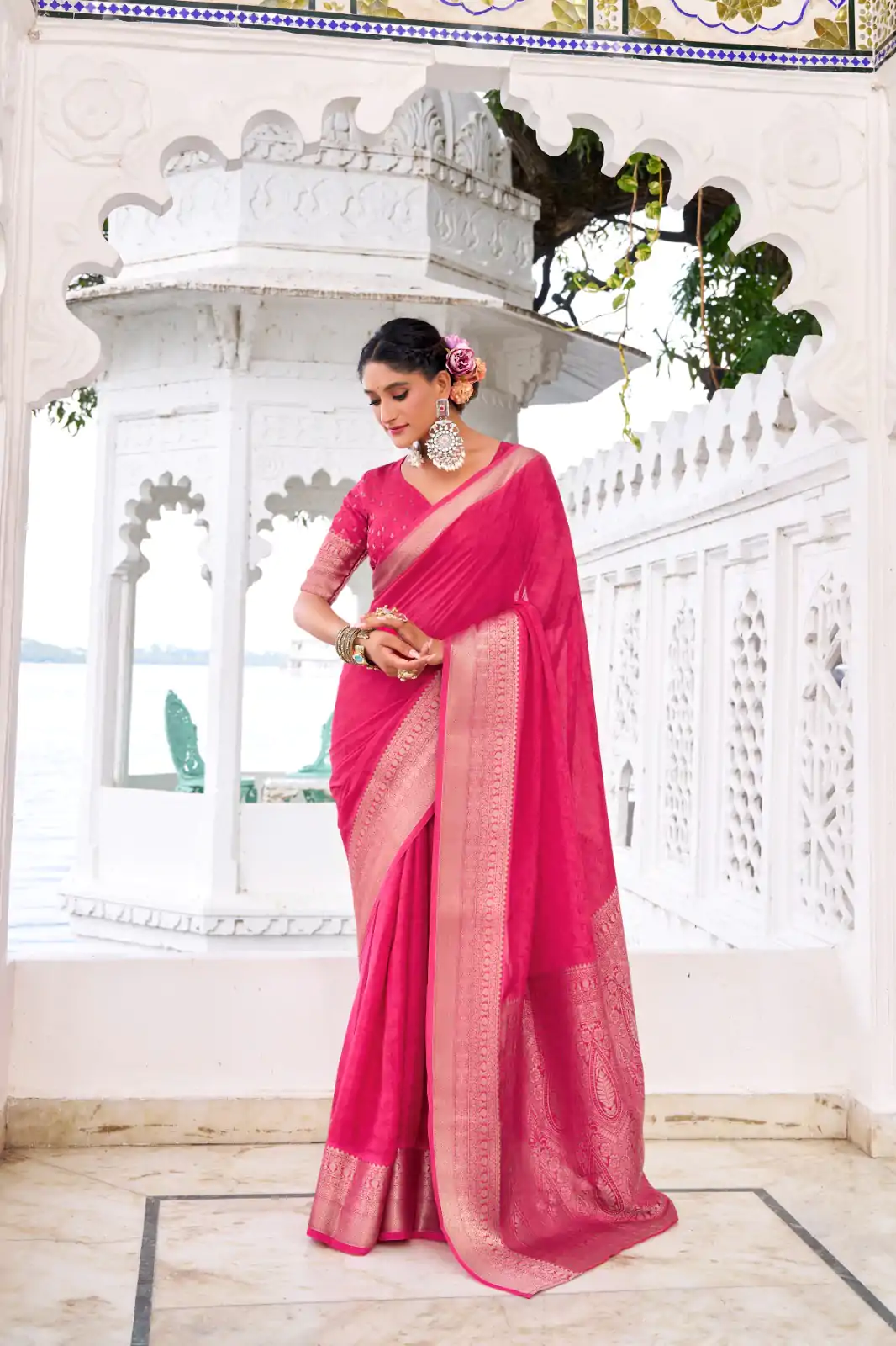 YNF 7902 Pink Color Chinon Printed With Zari Weaving Work Saree With Zari Work. Best Price ₹1549. Delivery 4-6 Working Days. Shop now. | Sarees, Bollywood Sarees, Creative Sarees, Designer Sarees, Embroidered Sarees, Ethnic Saree, Modern Digital sarees, Party Wear Sarees
