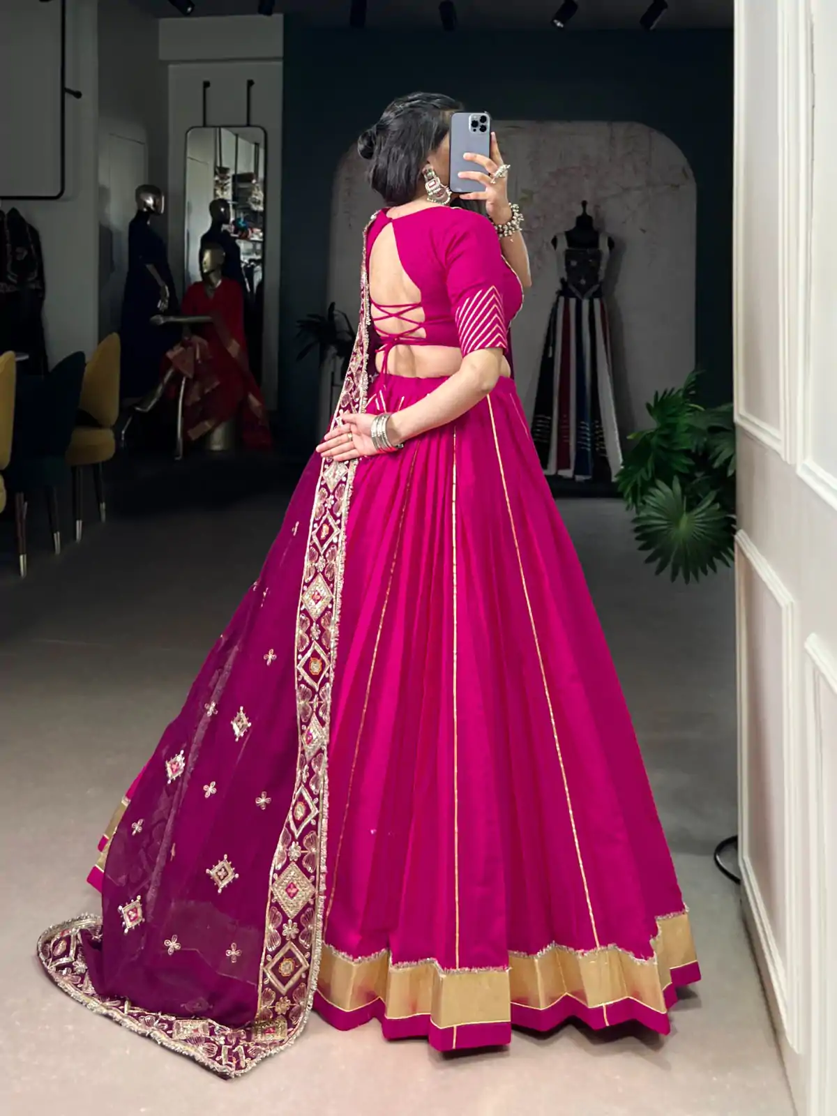 LNB 1708 Pink Cotton With Mirror Work & Zari Work Lehenga Choli Available at ₹3199 only. Delivery 4-6 Working Days. Shop now. | Lehenga, Bollywood Lehenga, Creative Lehenga, Designer Lehenga, Embroidered Lehenga, Party Wear Lehenga