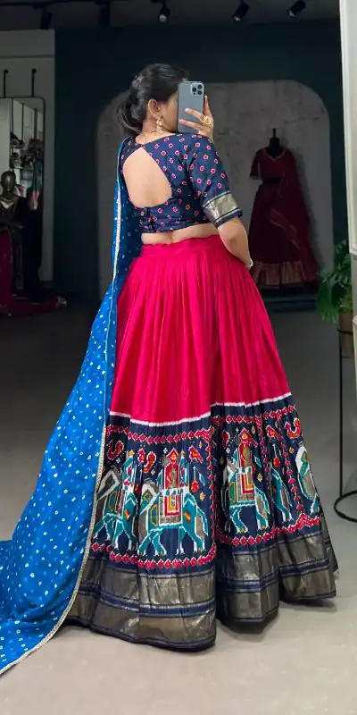 LNB 1623 Pink Color Fabulous Dola Silk Patola Print And Foil Work Lehenga Choli Wedding, Festive, Events Expected Delivery 4-6 Working Days@2199/- Only | Lehenga, Bollywood Lehenga, Creative Lehenga, Designer Lehenga, Embroidered Lehenga, Party Wear Lehenga