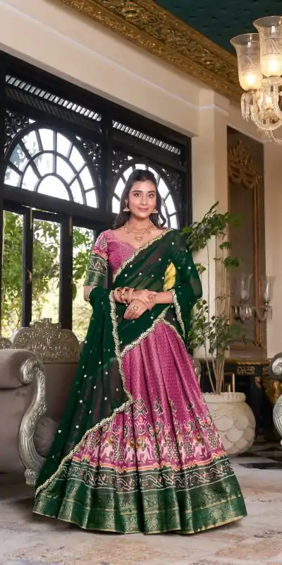 LNB 1240 Pink Kanchipuram With Embroidery Work & Zari Work Lehenga Choli ₹2499 on Availablely. Delivery 4-6 Working Days. Shop now. | Lehenga, Bollywood Lehenga, Creative Lehenga, Designer Lehenga, Embroidered Lehenga, Party Wear Lehenga