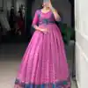 YNF 5034 Pink Polyester Viscose Chanderi Zari Work & Lace Work Gown in . Affordable Price ₹1799. Delivery 4-6 Working Days. Shop now. | Gowns, Bollywood Gowns, Creative Gowns, Designer Gowns, Embroidered Gowns, Party Wear Gowns