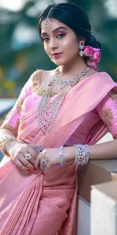 KP 3016 Pink Color Soft Lichi Silk Perfect for Wedding, Party, Makar Sankranti, Pooja, Bridal Wear Cloth. Saree. Introductory Price ₹1399. Delivery 4-6 Wo | Sarees, Bollywood Sarees, Creative Sarees, Designer Sarees, Embroidered Sarees, Ethnic Saree, Modern Digital sarees, Party Wear Sarees