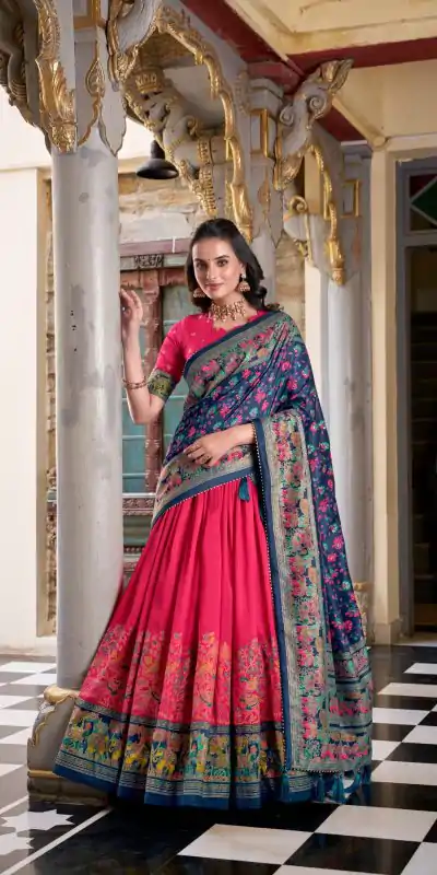 LNB 1245 Pink Tasar Silk With Gotta Patti Work & Lace Work Lehenga Choli Best Price ₹2449. Delivery 4-6 Working Days. Shop now. | Lehenga, Bollywood Lehenga, Creative Lehenga, Designer Lehenga, Embroidered Lehenga, Party Wear Lehenga