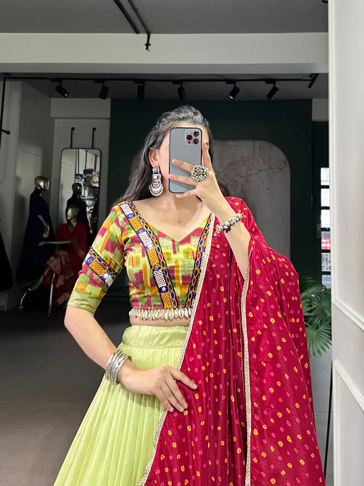 LNB 1726 Pista Tasar Silk With Gamth Work & Mirror Work Lehenga Choli . Festive Deal ₹2999. Delivery 4-6 Working Days. Shop now. | Lehenga, Bollywood Lehenga, Creative Lehenga, Designer Lehenga, Embroidered Lehenga, Party Wear Lehenga