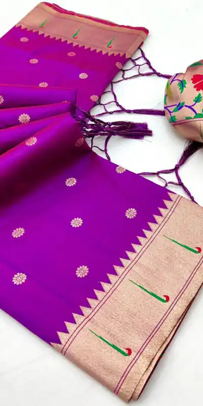 MB 150 Purple A Pethani silk Saree Perfect for Wedding, Party, Baisakhi, Reception, Traditional Day – . Affordable Price ₹2549. Delivery 4-6 Working | Sarees, Bollywood Sarees, Creative Sarees, Designer Sarees, Embroidered Sarees, Ethnic Saree, Modern Digital sarees, Party Wear Sarees