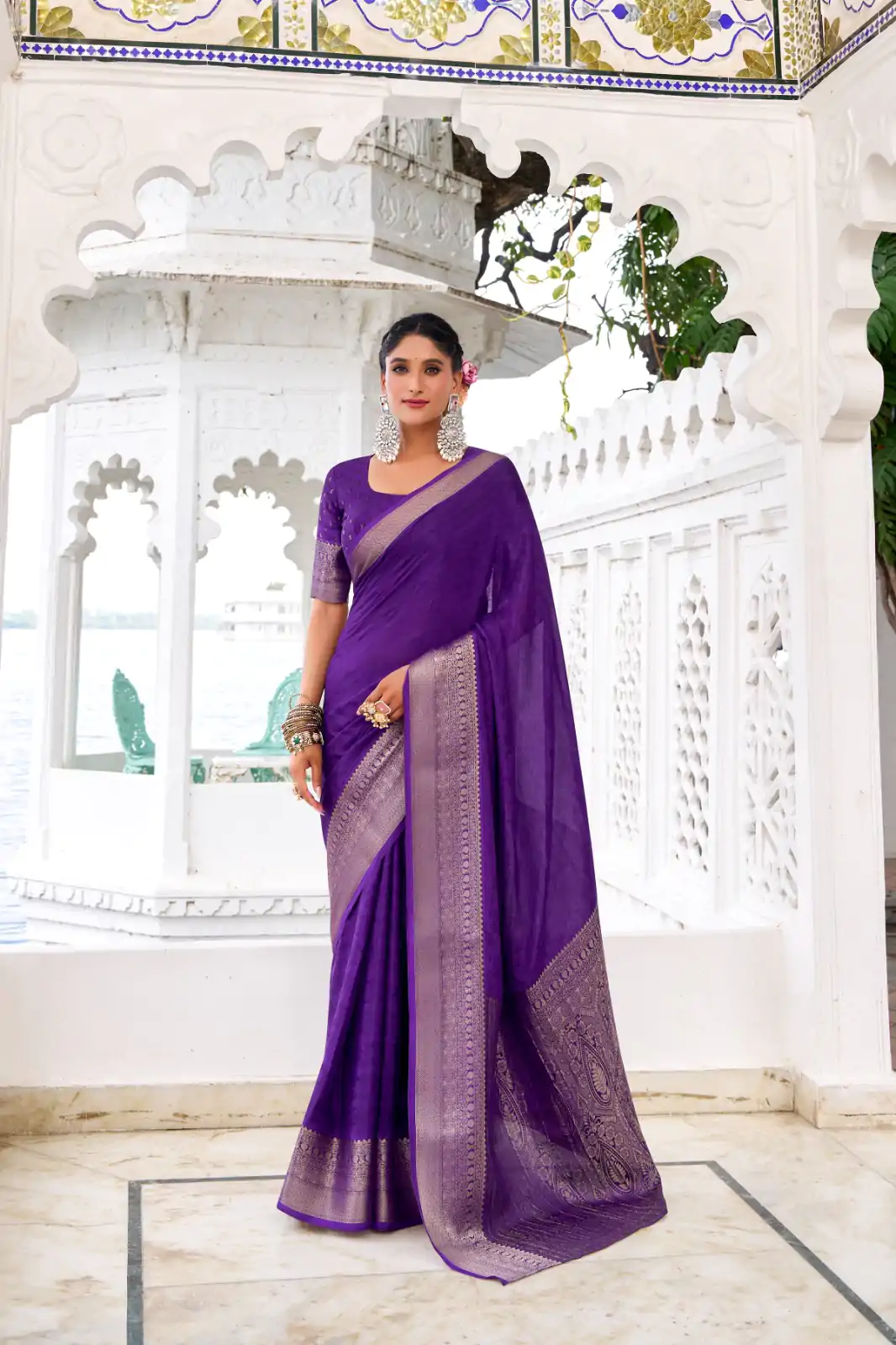 YNF 7902 Purple Color Chinon Printed With Zari Weaving Work Saree With Zari Work. Best Price ₹1549. Delivery 4-6 Working Days. Shop now. | Sarees, Bollywood Sarees, Creative Sarees, Designer Sarees, Embroidered Sarees, Ethnic Saree, Modern Digital sarees, Party Wear Sarees