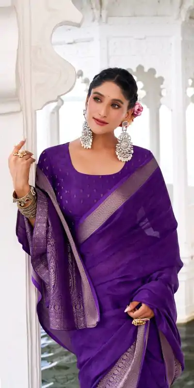 YNF 7902 Purple Color Chinon Printed With Zari Weaving Work Saree With Zari Work. Best Price ₹1549. Delivery 4-6 Working Days. Shop now. | Sarees, Bollywood Sarees, Creative Sarees, Designer Sarees, Embroidered Sarees, Ethnic Saree, Modern Digital sarees, Party Wear Sarees