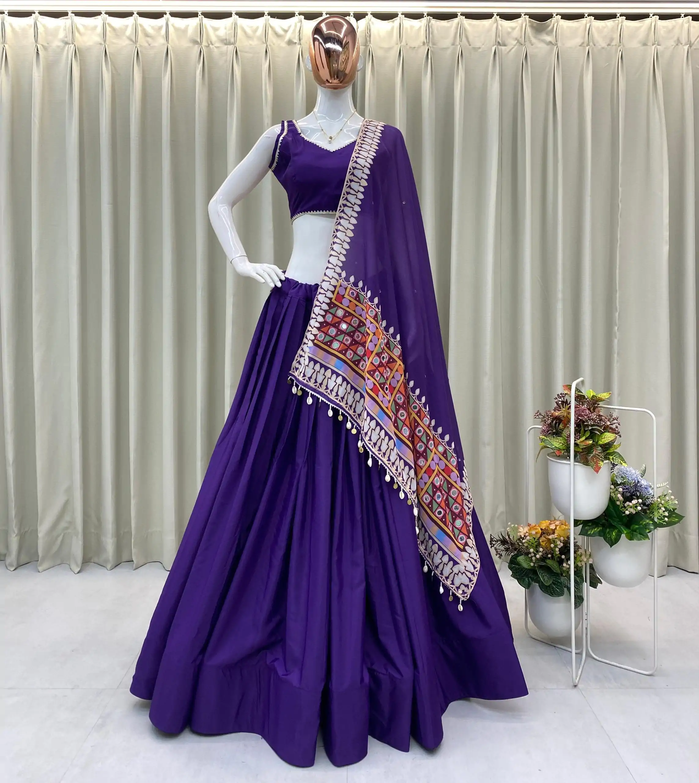BE 393 Purple Crape Silk Lehenga Choli Perfect for Wedding, Party, Engagement, Anniversary, Traditional Day Get it for ₹1999. Delivery 4-6 Working | Lehenga, Bollywood Lehenga, Creative Lehenga, Designer Lehenga, Embroidered Lehenga, Party Wear Lehenga