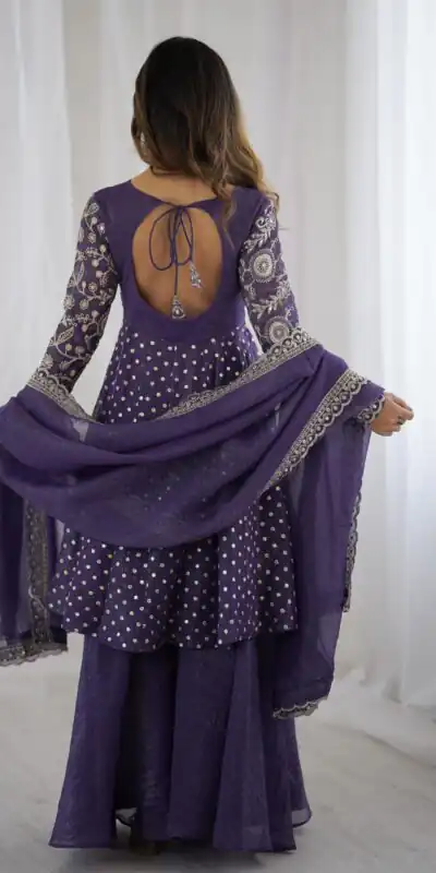 ZSR 3134 Purple Crunchy Silk Salwar Suit Perfect for Wedding, Party, Sangeet, Anniversary, Housewarming Introductory Price ₹2399. Delivery 4-6 | Jump Suits, Salwar suit, Casual Suits, Creative suits, Designer Suits, Palazzo Suits, Party Wear Suits, Patiala Suits, Straight Suits