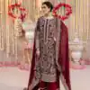 SRK 5297 Rani Pink Heavy Faux Georgette With Chain Stitch Embroidery Sequence Work Salwar Suit Wedding, Party, Festive, Events, 4-6 Working Days At 2399 | Jump Suits, Salwar suit, Casual Suits, Creative suits, Designer Suits, Palazzo Suits, Party Wear Suits, Patiala Suits, Straight Suits