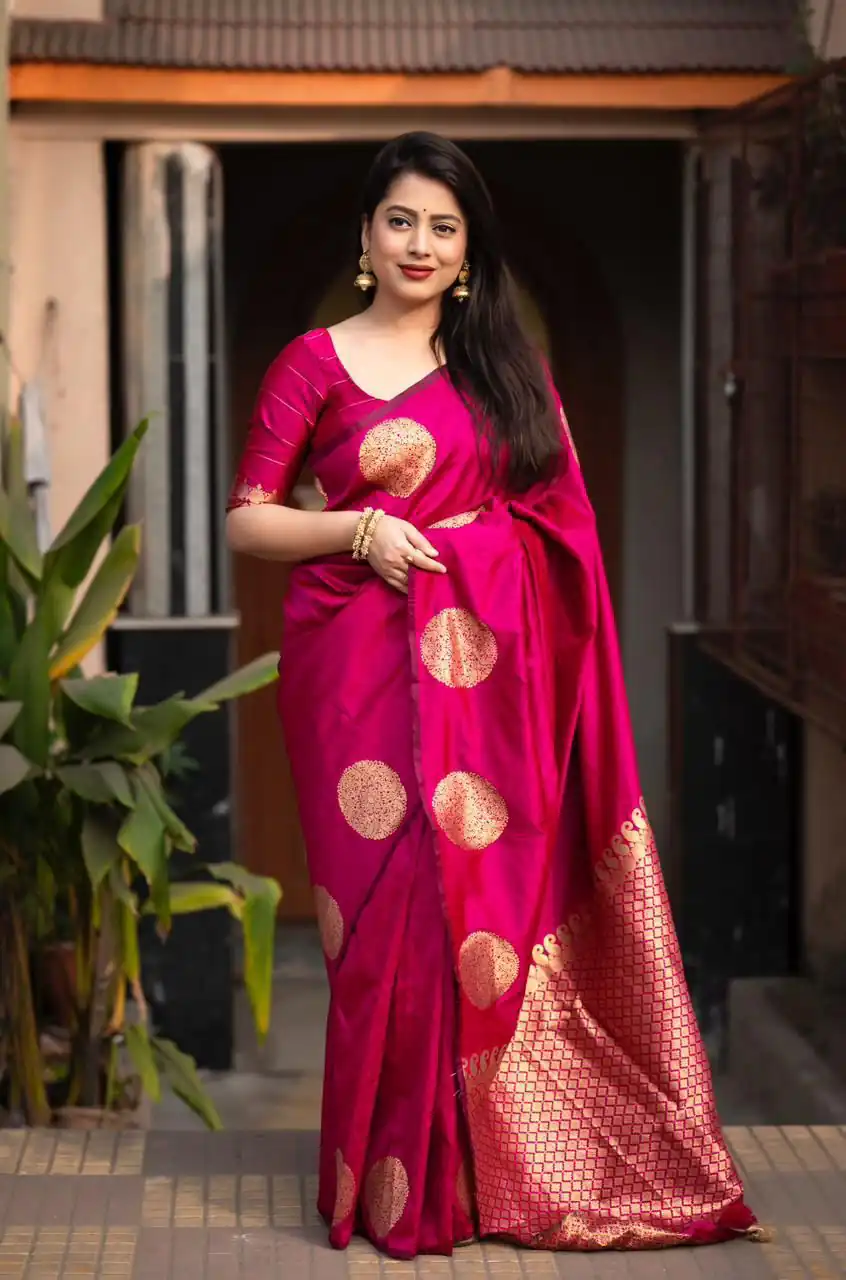 KP 5062 Rani Color Soft Lichi Silk Cloth Rich Pallu Work Saree Casual, Party Wear, Wedding, Events Etc.   Expected Delivery 4-6 Working Days @ 1299/- | Sarees, Bollywood Sarees, Creative Sarees, Designer Sarees, Embroidered Sarees, Ethnic Saree, Modern Digital sarees, Party Wear Sarees