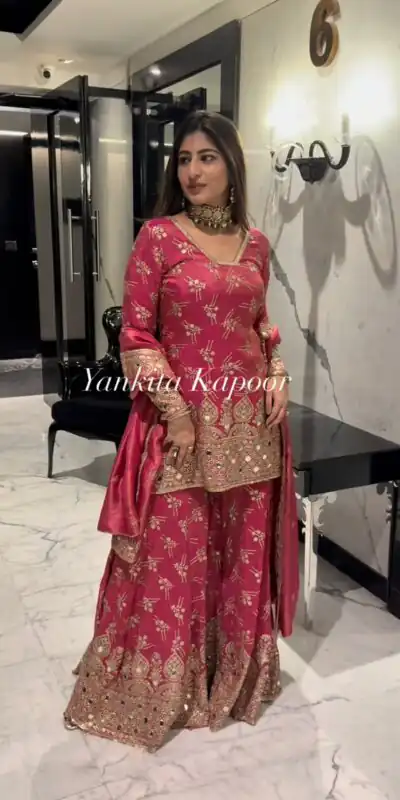 SR 1664 Red Color Simmer with Embroidery Work Silk Salwar Suit . Wedding, Party, Festive, Events, Best Price ₹2599. Delivery 4-6 Working Days. Shop now. | Jump Suits, Salwar suit, Casual Suits, Creative suits, Designer Suits, Palazzo Suits, Party Wear Suits, Patiala Suits, Straight Suits
