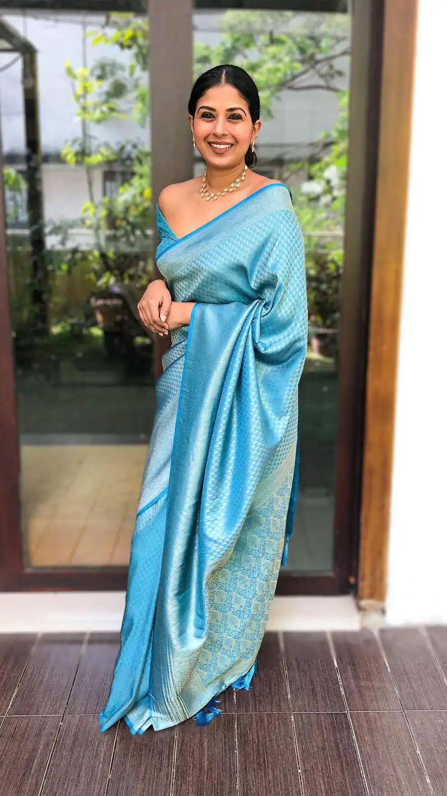 KP 4049 Sky Blue Sky Soft Lichi Silk Saree With Lace Work & Lace Border. Exclusive Offer ₹1349. Delivery 4-6 Working Days. Shop now. | Sarees, Bollywood Sarees, Creative Sarees, Designer Sarees, Embroidered Sarees, Ethnic Saree, Modern Digital sarees, Party Wear Sarees