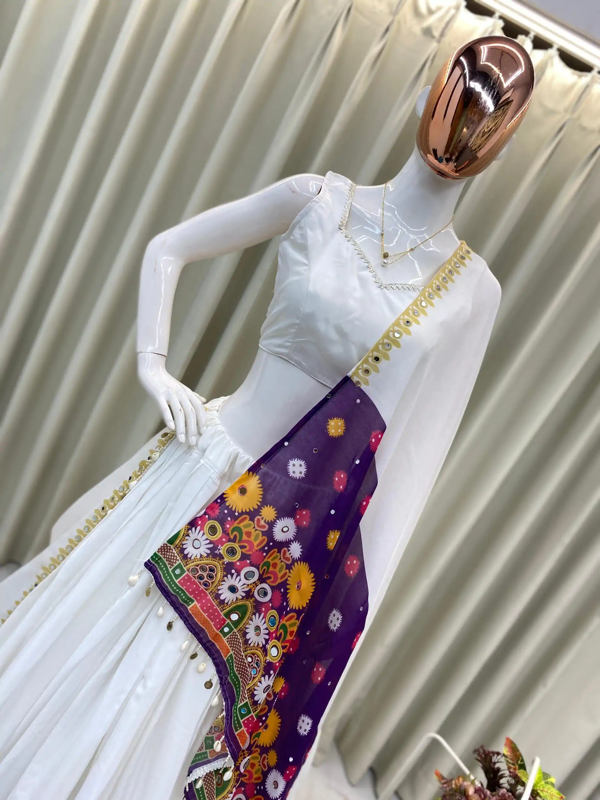 BE 393 White Crape Silk Lehenga Choli Perfect for Wedding, Party, Engagement, Anniversary, Traditional Day Get it for ₹1999. Delivery 4-6 Working | Lehenga, Bollywood Lehenga, Creative Lehenga, Designer Lehenga, Embroidered Lehenga, Party Wear Lehenga