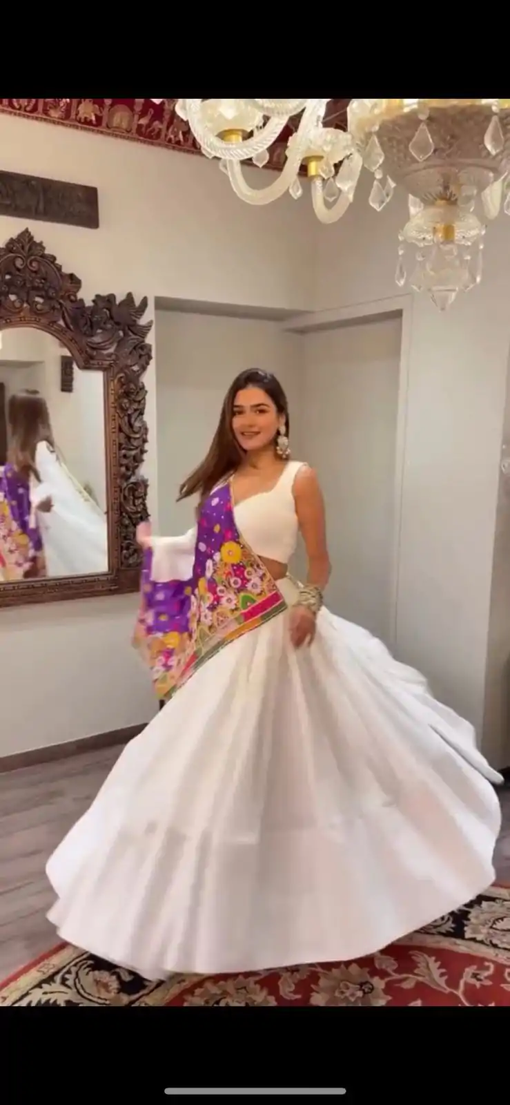 BE 393 White Crape Silk Lehenga Choli Perfect for Wedding, Party, Engagement, Anniversary, Traditional Day Get it for ₹1999. Delivery 4-6 Working | Lehenga, Bollywood Lehenga, Creative Lehenga, Designer Lehenga, Embroidered Lehenga, Party Wear Lehenga