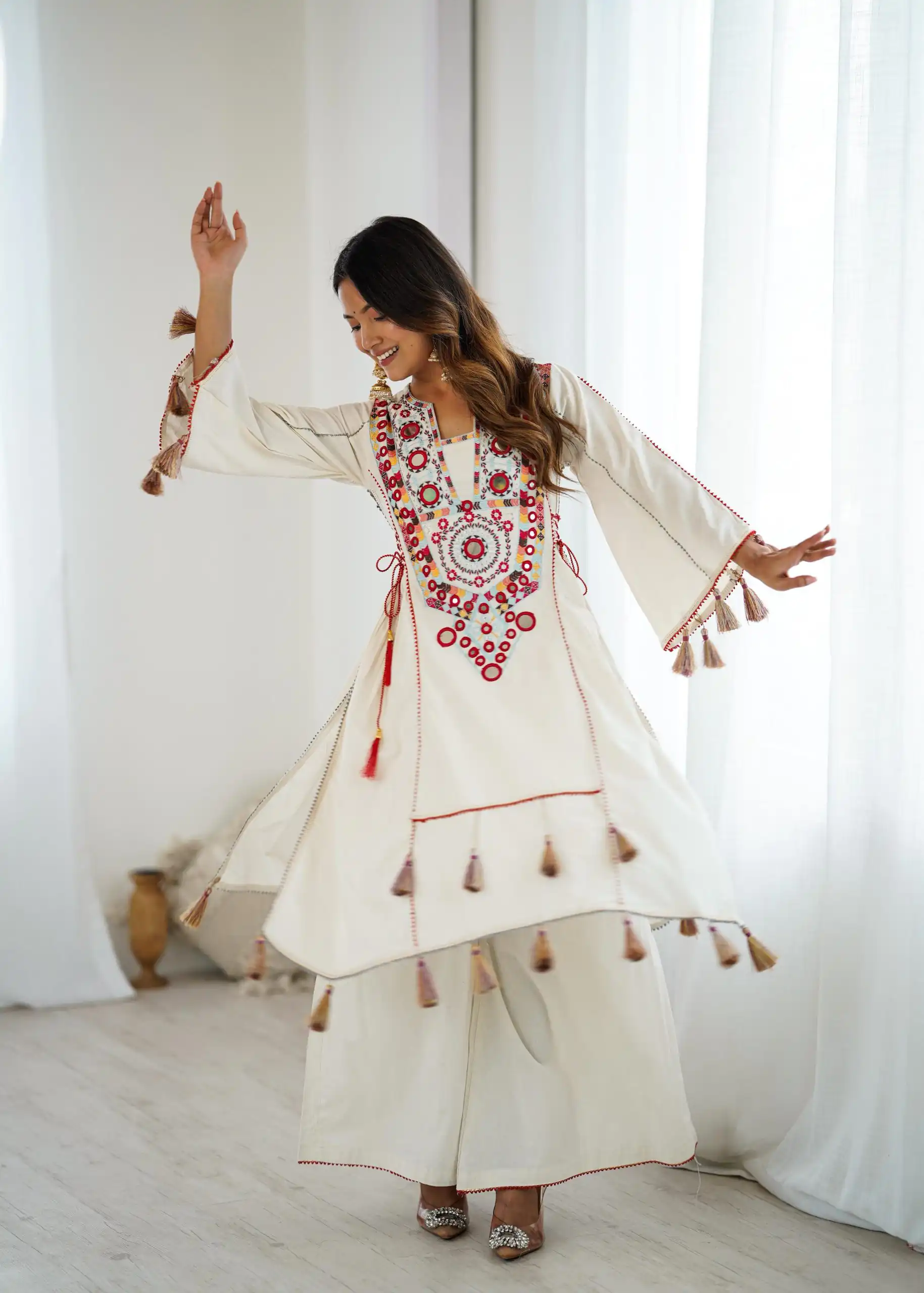 SRK 5286 White in Khadi Cotton Mirror Work & Embroidery Work Salwar Suit . Now at just ₹2099. Delivery 4-6 Working Days. Shop now. | Jump Suits, Salwar suit, Casual Suits, Creative suits, Designer Suits, Palazzo Suits, Party Wear Suits, Patiala Suits, Straight Suits