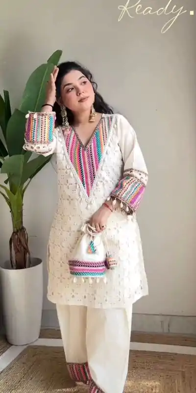 SR 1683 White Khadi Cotton with Thread Embroidery & Embroidery Work Salwar Suit just ₹1999. Delivery 4-6 Working Days. Shop now. | Jump Suits, Tops & Bottoms, Track Suits, Salwar suit, Casual Suits, Creative suits, Designer Suits, Palazzo Suits, Party Wear Suits, Patiala Suits, Straight Suits, Trendy Wear