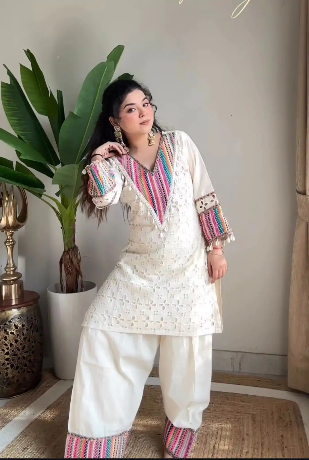 SR 1683 White Khadi Cotton with Thread Embroidery & Embroidery Work Salwar Suit just ₹1999. Delivery 4-6 Working Days. Shop now. | Jump Suits, Tops & Bottoms, Track Suits, Salwar suit, Casual Suits, Creative suits, Designer Suits, Palazzo Suits, Party Wear Suits, Patiala Suits, Straight Suits, Trendy Wear