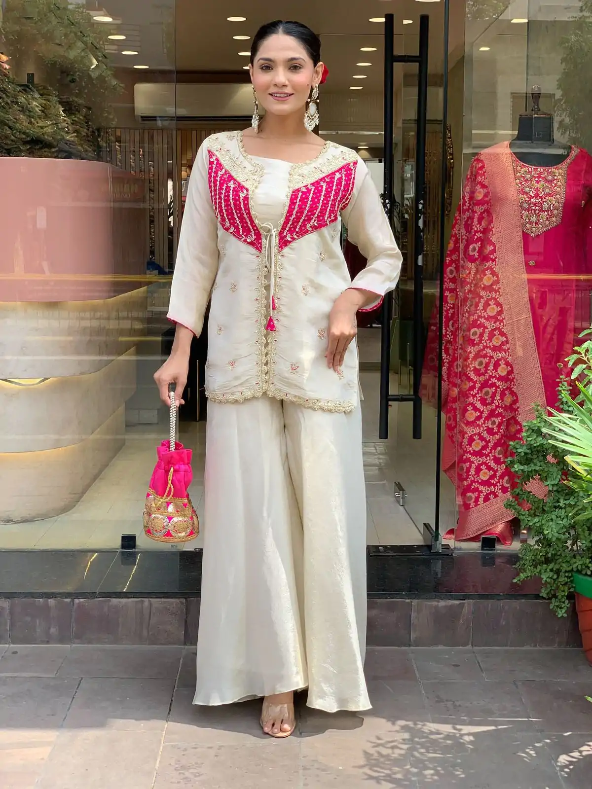 NSR 869 White Roman Silk Salwar Suit Perfect for Wedding, Party, Ethnic Day, Traditional Day, Housewarming . Now at just ₹1899. Delivery 4-6 Working | Jump Suits, Tops & Bottoms, Track Suits, Salwar suit, Casual Suits, Creative suits, Designer Suits, Palazzo Suits, Party Wear Suits, Patiala Suits, Straight Suits, Trendy Wear