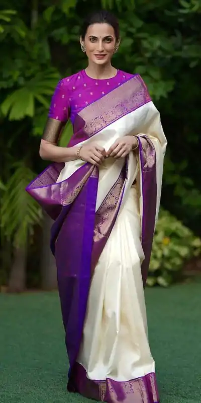 KP 6071 White Color Soft Lichi Silk Cloth Saree With Lace Border & Lace Work. Get it for ₹1449. Delivery 4-6 Working Days. Shop now. | Sarees, Bollywood Sarees, Creative Sarees, Designer Sarees, Embroidered Sarees, Ethnic Saree, Modern Digital sarees, Party Wear Sarees