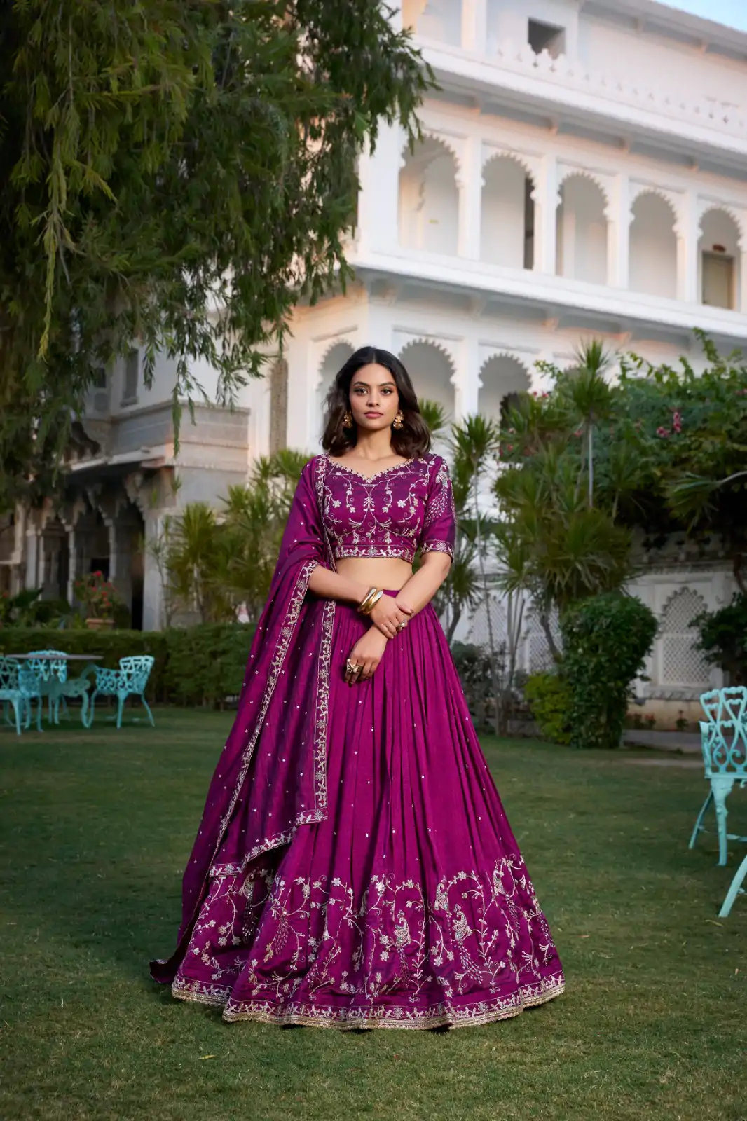 LNB 1404 Wine Vichitra Silk Sequins Work Embroidery Work Lehenga Choli Best Price ₹2999. Delivery 4-6 Working Days. Shop now. | Lehenga, Bollywood Lehenga, Creative Lehenga, Designer Lehenga, Embroidered Lehenga, Party Wear Lehenga