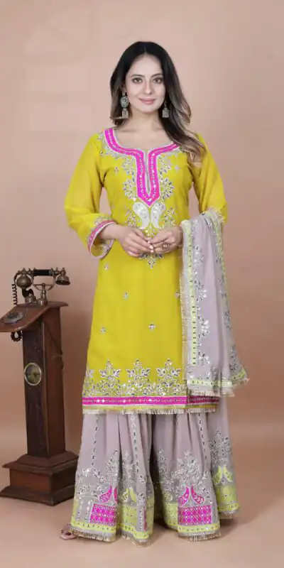 SRK 5260 Pink Faux Georgette With 5mm Embroidery Sequence Work Perfect for Wedding, Party, Karwa Chauth, Ethnic Day, Baisakhi Beast Price At 2149/- Only | Jump Suits, Salwar suit, Casual Suits, Creative suits, Designer Suits, Palazzo Suits, Party Wear Suits, Patiala Suits, Straight Suits