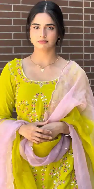 LG 1997 Yellow Georgette Embroidery Work & Lace Work Salwar Suit in . Festive Deal ₹1899. Delivery 4-6 Working Days. Shop now. | Jump Suits, Tops & Bottoms, Track Suits, Salwar suit, Casual Suits, Creative suits, Designer Suits, Palazzo Suits, Party Wear Suits, Patiala Suits, Straight Suits, Trendy Wear