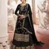 Black Georgette Embroidery Work Salwar Suit