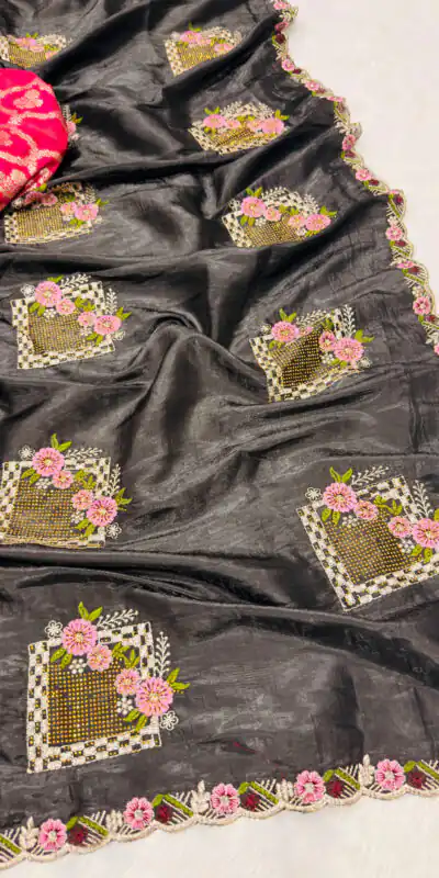 SC 239 Pink Georgette With Lace Work & Lace Border Saree . Wedding, Party, Festive, Events, Exclusive Offer ₹1599. Delivery 4-6 Working Days. Shop now. | Sarees, Bollywood Sarees, Creative Sarees, Designer Sarees, Embroidered Sarees, Ethnic Saree, Modern Digital sarees, Party Wear Sarees