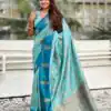 MS 543 Blue Color Banarasi Silk Saree with Zari Work. Wedding, Party, Festive, Events, Available at ₹1649 only. Delivery 4-6 Working Days. Shop now. | Sarees, Bollywood Sarees, Creative Sarees, Designer Sarees, Embroidered Sarees, Ethnic Saree, Modern Digital sarees, Party Wear Sarees