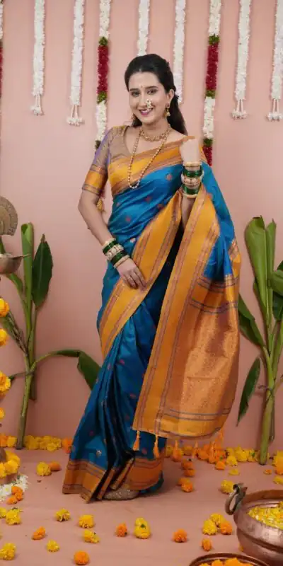 MS 536 Blue Color Banarasi Silk Saree with Zari Work. Wedding, Party, Festive, Events, Available at ₹1699 only. Delivery 4-6 Working Days. Shop now. | Sarees, Bollywood Sarees, Creative Sarees, Designer Sarees, Embroidered Sarees, Ethnic Saree, Modern Digital sarees, Party Wear Sarees