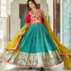 Ram 104 Firozi mono silk Lehenga Choli Perfect for Wedding, Party, Anniversary, Onam, Ethnic Day – . Festive Deal ₹3149. Delivery 4-6 Working Days. | Lehenga, Bollywood Lehenga, Creative Lehenga, Designer Lehenga, Embroidered Lehenga, Party Wear Lehenga