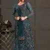 Firozi Net Stone Work Salwar Suit