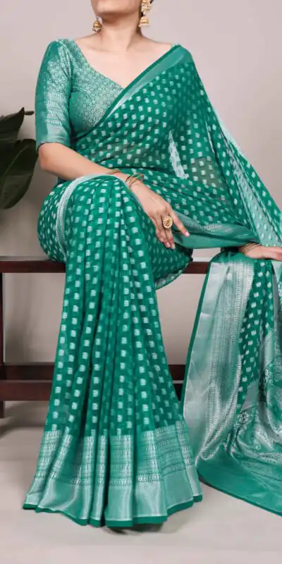 YNF 7901 Firozi Color Nylon Georgette Zari Weaving Work Saree Casual, Wedding, Festive, Events . Expected Delivery 4-6 Working Days @1599/- only | Sarees, Bollywood Sarees, Creative Sarees, Designer Sarees, Embroidered Sarees, Ethnic Saree, Modern Digital sarees, Party Wear Sarees