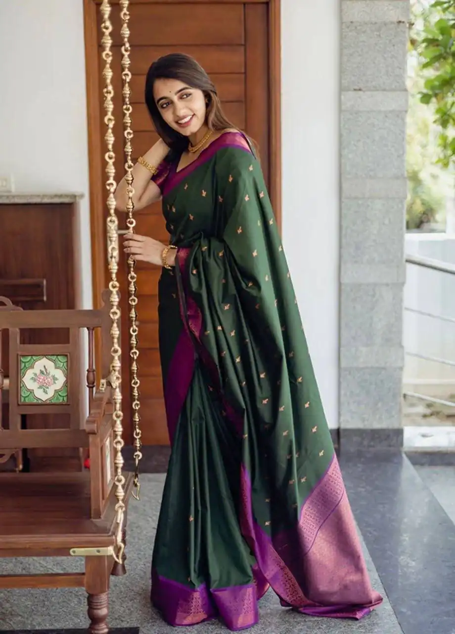 KP 5008 Green in Soft Lichi Silk Lace Work & Lace Border Saree Available at ₹1449 only. Delivery 4-6 Working Days. Shop now. | Sarees, Bollywood Sarees, Creative Sarees, Designer Sarees, Embroidered Sarees, Ethnic Saree, Modern Digital sarees, Party Wear Sarees