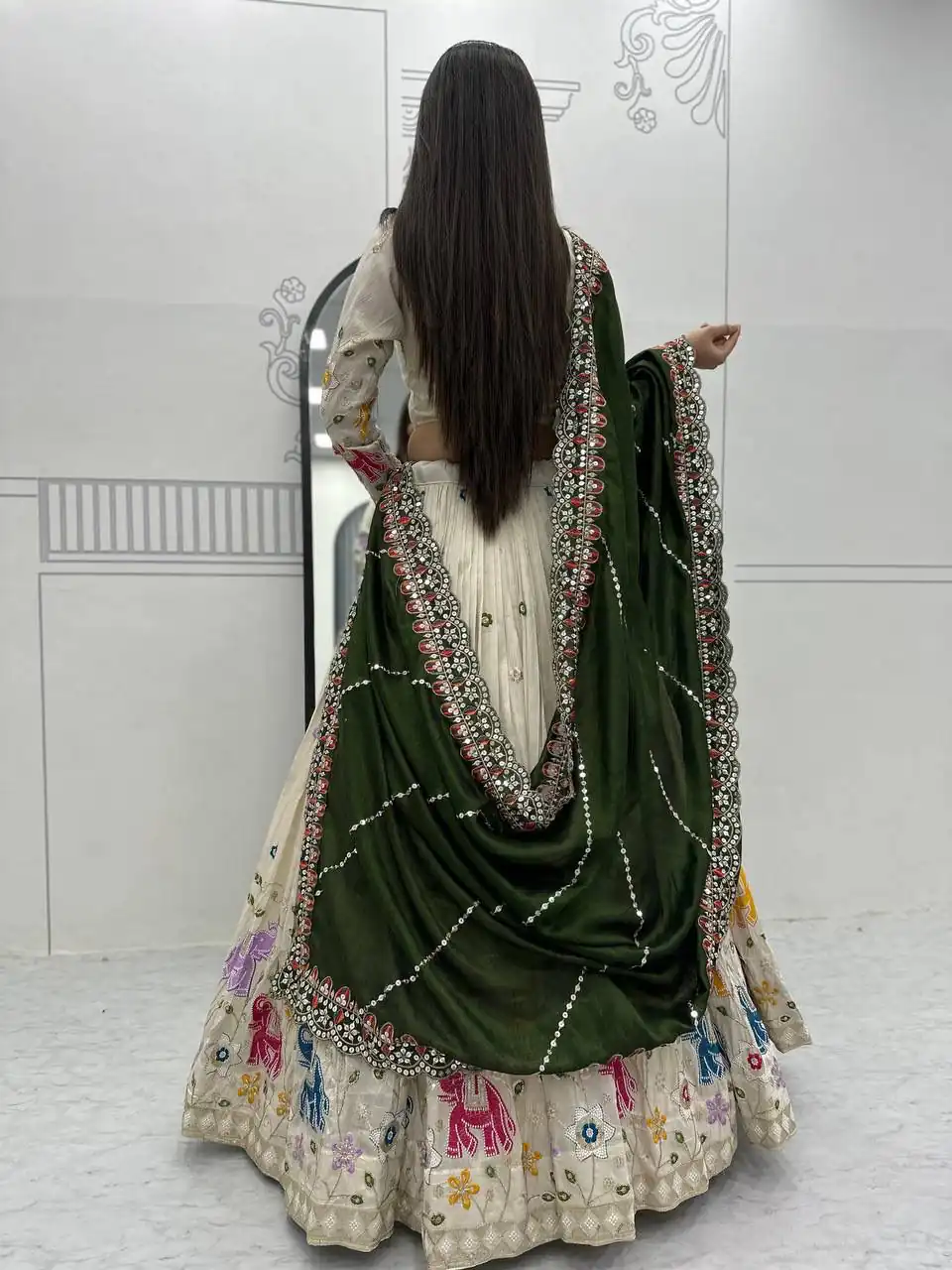 PC 503 Green in Pure Tissue Silk Cut Work & Lace Work Lehenga Choli . Now at just ₹2349. Delivery 4-6 Working Days. Shop now. | Lehenga, Bollywood Lehenga, Creative Lehenga, Designer Lehenga, Embroidered Lehenga, Party Wear Lehenga