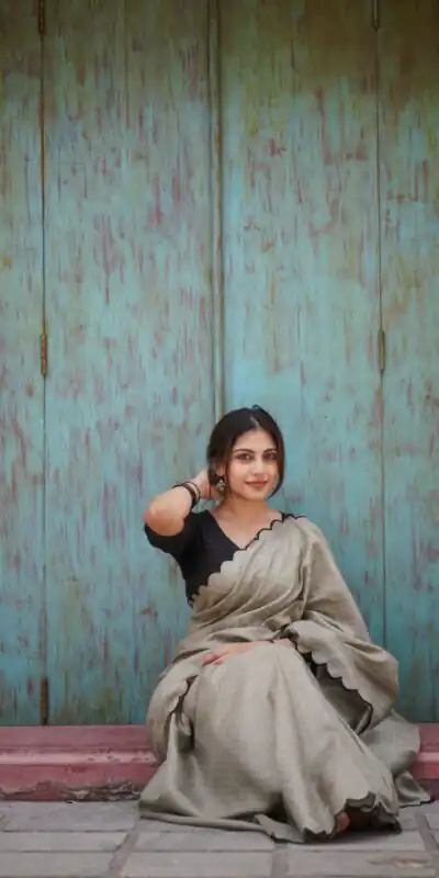 YNF 7105 Grey Color Cotton Lucknowi Work Saree Casual Party Wear, Wedding, Events Etc. Expected Delivery 4-6 Working Days @1749 | Sarees, Bollywood Sarees, Creative Sarees, Designer Sarees, Embroidered Sarees, Ethnic Saree, Modern Digital sarees, Party Wear Sarees
