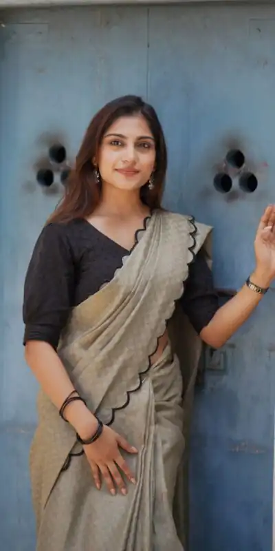 YNF 7105 Grey Color Cotton Lucknowi Work Saree Casual Party Wear, Wedding, Events Etc. Expected Delivery 4-6 Working Days @1749 | Sarees, Bollywood Sarees, Creative Sarees, Designer Sarees, Embroidered Sarees, Ethnic Saree, Modern Digital sarees, Party Wear Sarees