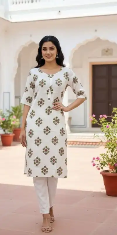 Mahandi Rayon Print Kurti