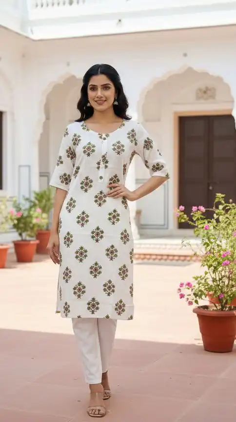 Mahandi Rayon Print Kurti