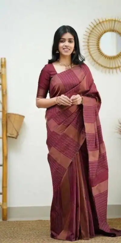 KPR 152 Maroon Soft Lichi Silk Saree with Lace Work & Lace Border. Available at ₹1249 only. Delivery 4-6 Working Days. Shop now. | Sarees, Bollywood Sarees, Creative Sarees, Designer Sarees, Embroidered Sarees, Ethnic Saree, Modern Digital sarees, Party Wear Sarees