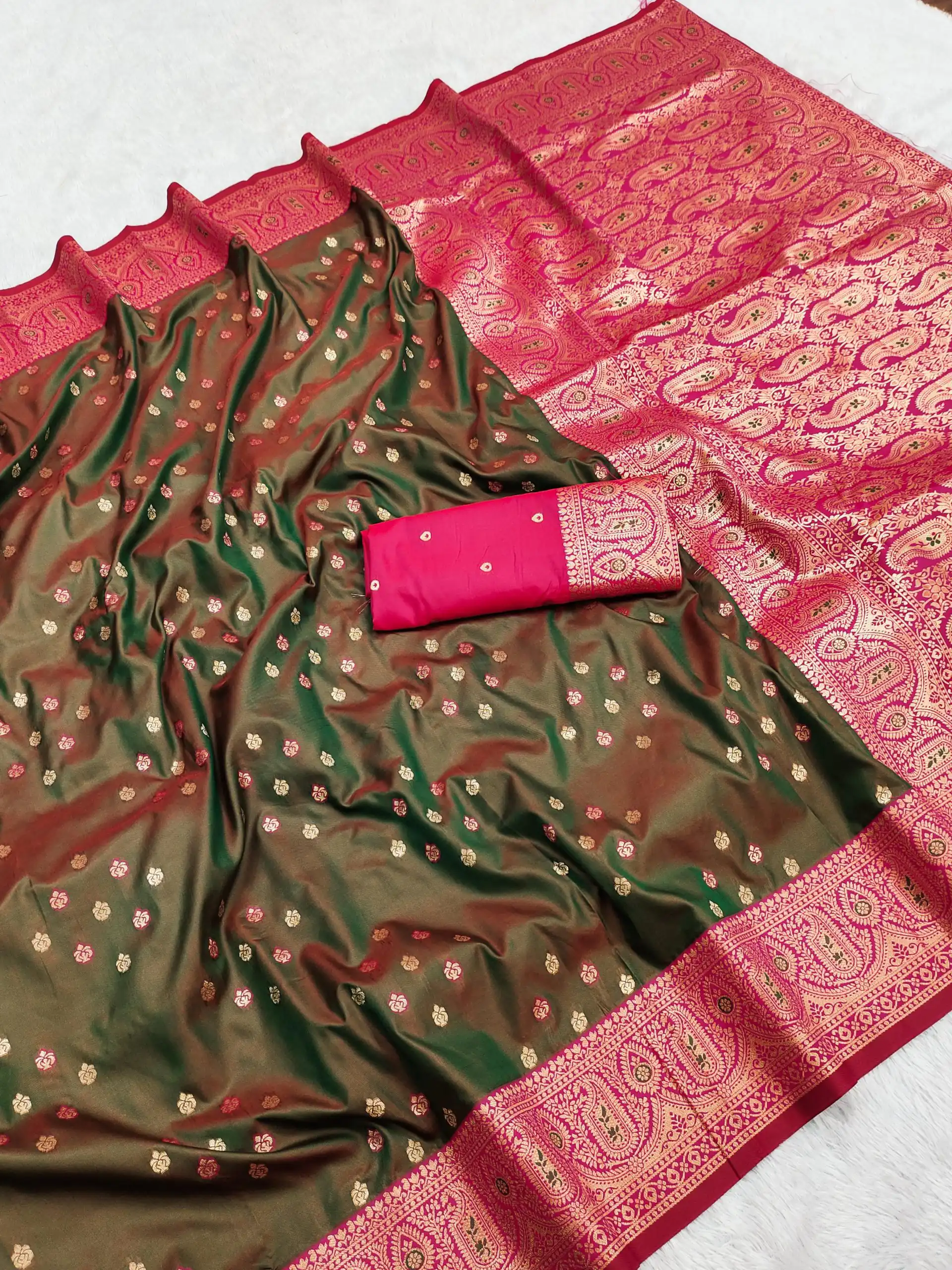 MB 3312-A Mehendi in Rich Banarasi Silk Zari Work & Lace Work Saree . Affordable Price ₹2049. Delivery 4-6 Working Days. Shop now. | Sarees, Bollywood Sarees, Creative Sarees, Designer Sarees, Embroidered Sarees, Ethnic Saree, Modern Digital sarees, Party Wear Sarees