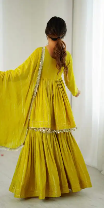 SRK 5300 Mustard Mal Chanderi With Lace Work & Mirror Work Salwar Suit . Get it for ₹2099. Delivery 4-6 Working Days. Shop now. | Jump Suits, Tops & Bottoms, Track Suits, Salwar suit, Casual Suits, Creative suits, Designer Suits, Palazzo Suits, Party Wear Suits, Patiala Suits, Straight Suits, Trendy Wear