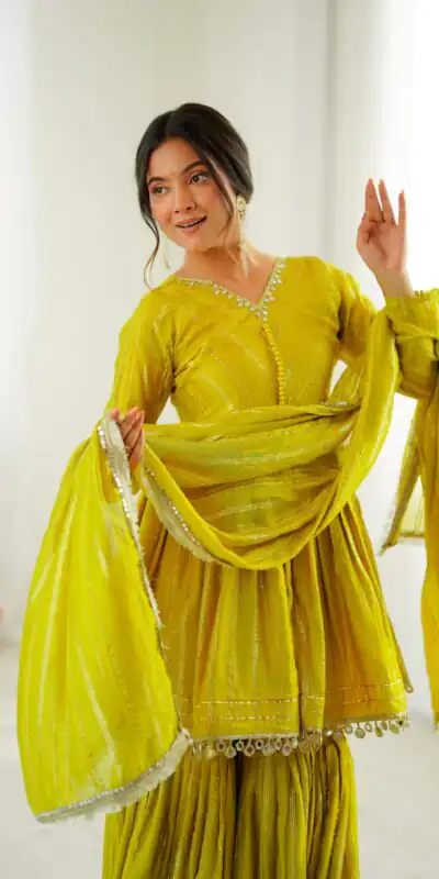 SRK 5300 Mustard Mal Chanderi With Lace Work & Mirror Work Salwar Suit . Get it for ₹2099. Delivery 4-6 Working Days. Shop now. | Jump Suits, Tops & Bottoms, Track Suits, Salwar suit, Casual Suits, Creative suits, Designer Suits, Palazzo Suits, Party Wear Suits, Patiala Suits, Straight Suits, Trendy Wear