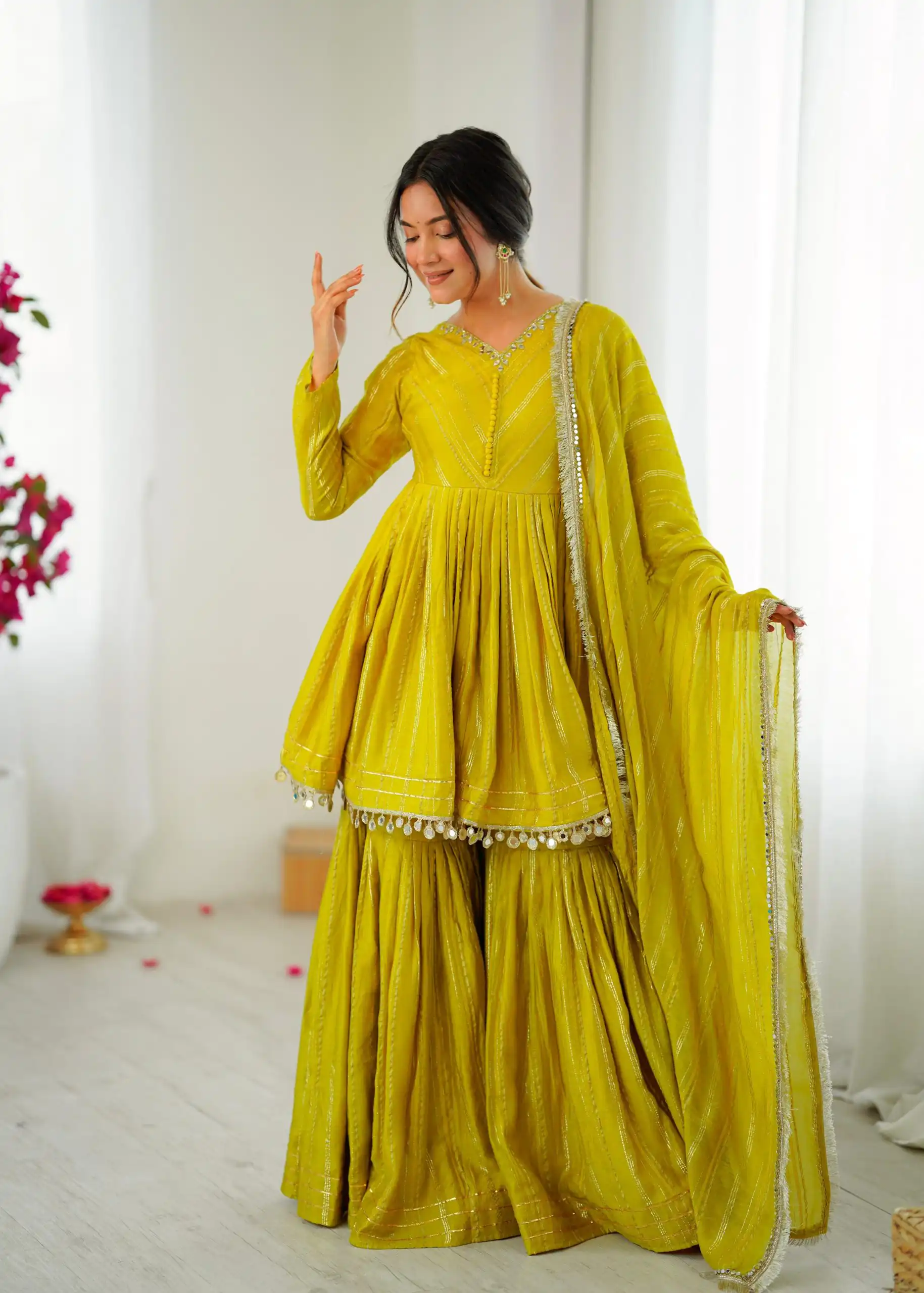 SRK 5300 Mustard Mal Chanderi With Lace Work & Mirror Work Salwar Suit . Get it for ₹2099. Delivery 4-6 Working Days. Shop now. | Jump Suits, Tops & Bottoms, Track Suits, Salwar suit, Casual Suits, Creative suits, Designer Suits, Palazzo Suits, Party Wear Suits, Patiala Suits, Straight Suits, Trendy Wear