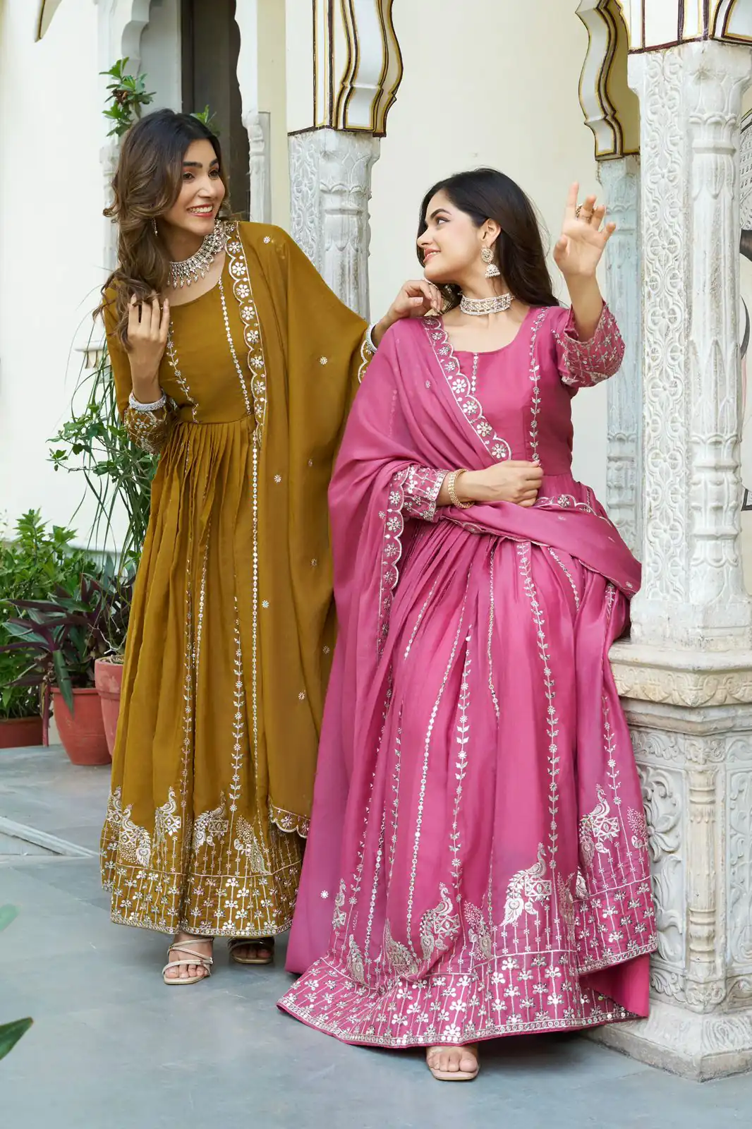 Ram 139 Mustered Star Georgette Gown Perfect for Wedding, Party, Family Gatherings, Haldi, Housewarming –. Grab it for ₹1949. Delivery 4-6 Working | Jump Suits, Salwar suit, Casual Suits, Creative suits, Designer Suits, Palazzo Suits, Party Wear Suits, Patiala Suits, Straight Suits