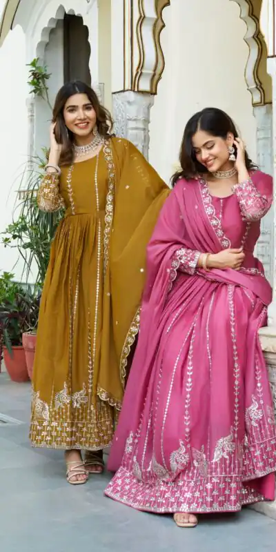 Ram 139 Mustered Star Georgette Gown Perfect for Wedding, Party, Family Gatherings, Haldi, Housewarming –. Grab it for ₹1949. Delivery 4-6 Working | Jump Suits, Salwar suit, Casual Suits, Creative suits, Designer Suits, Palazzo Suits, Party Wear Suits, Patiala Suits, Straight Suits