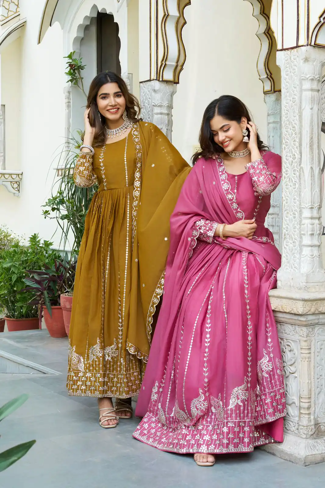 Ram 139 Mustered Star Georgette Gown Perfect for Wedding, Party, Family Gatherings, Haldi, Housewarming –. Grab it for ₹1949. Delivery 4-6 Working | Jump Suits, Salwar suit, Casual Suits, Creative suits, Designer Suits, Palazzo Suits, Party Wear Suits, Patiala Suits, Straight Suits