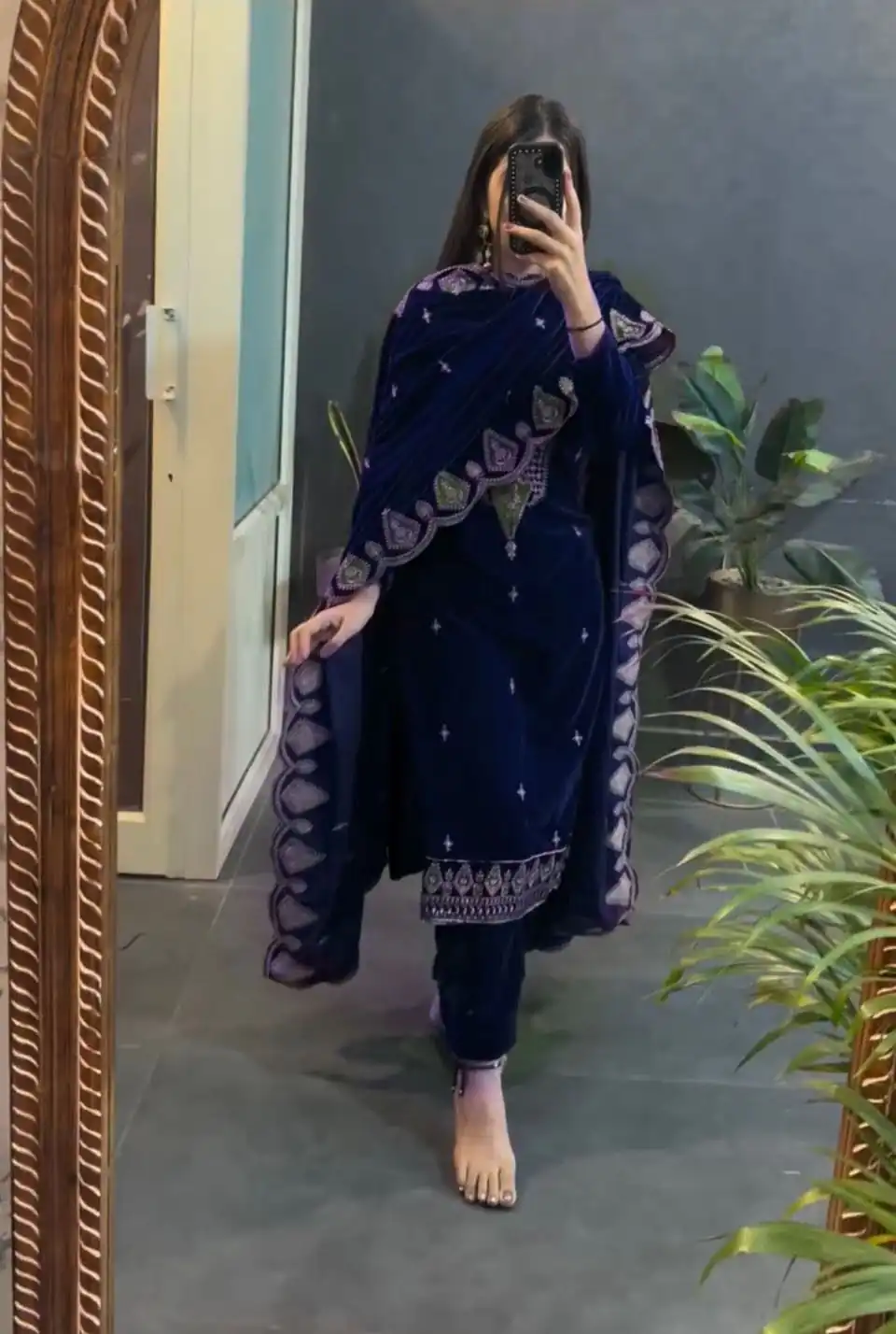 VLM 229 Navy Blue Viscose Velvet Salwar Suit Perfect for Wedding, Party, Cultural Events, Sangeet, Baby Shower – . Best Price ₹2149. Delivery 4-6 Working | Jump Suits, Tops & Bottoms, Track Suits, Salwar suit, Casual Suits, Creative suits, Designer Suits, Palazzo Suits, Party Wear Suits, Patiala Suits, Straight Suits, Trendy Wear