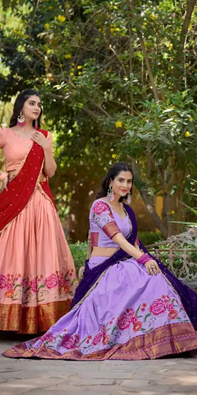 LNB1518 Peach Color Cotton Silk Thread Embroidery Work Lehenga Choli Wedding, Party, Festive, Events Etc. Delivery 4-6 Working Days Rs 2999 | Lehenga, Bollywood Lehenga, Creative Lehenga, Designer Lehenga, Embroidered Lehenga, Party Wear Lehenga